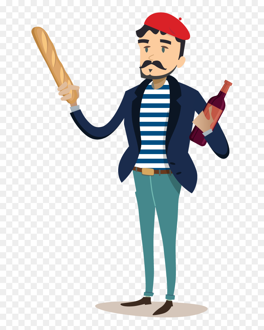 10 Best Places To Visit In Paris - French Person Clipart, HD Png Download - people pointing png