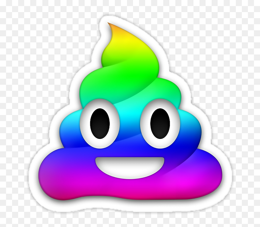 #emoji #emoticonos #whatsapp #rainbow - Rainbow Poop Poop Emoji, HD Png Download - rainbow emoji png