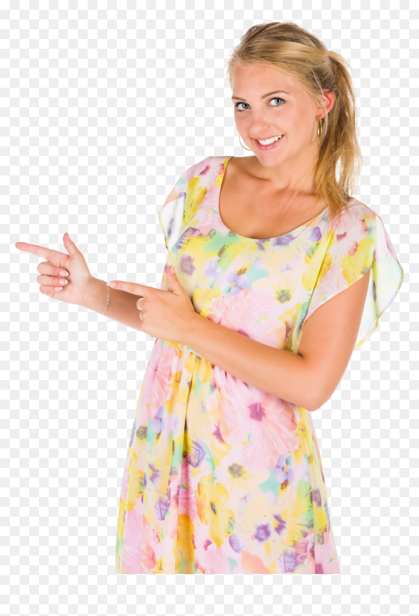 Girl, HD Png Download - people pointing png