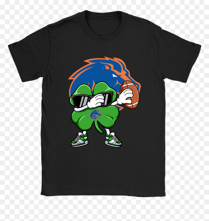 Dabbing Shamrock Football St Patricks Day Boise State - Cartoon, HD Png Download - boise state logo png