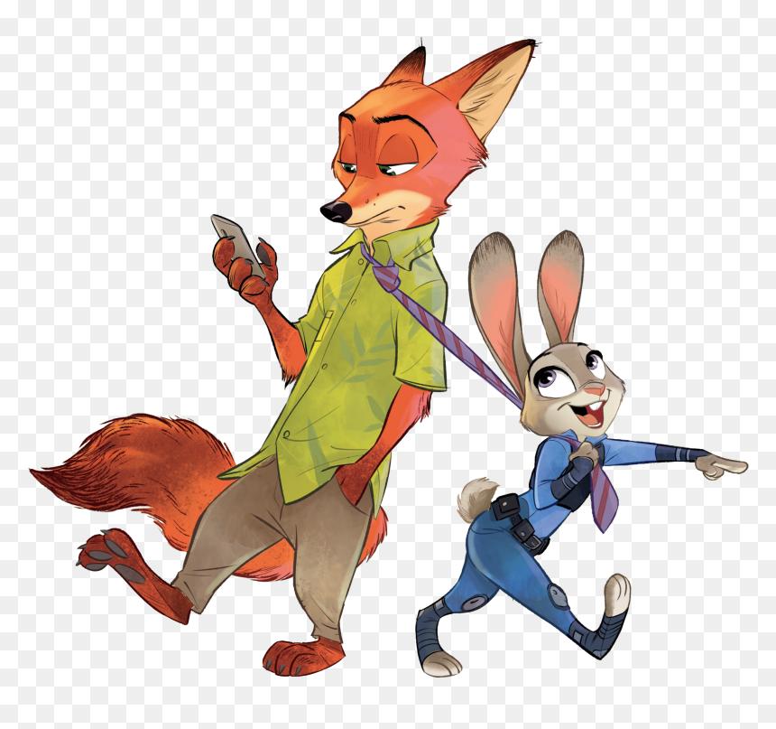 Judy Hopps And Nick Wilde Walt Disney, Disney Pixar, - Nick Wilde Judy Hopp, HD Png Download - judy hopps png
