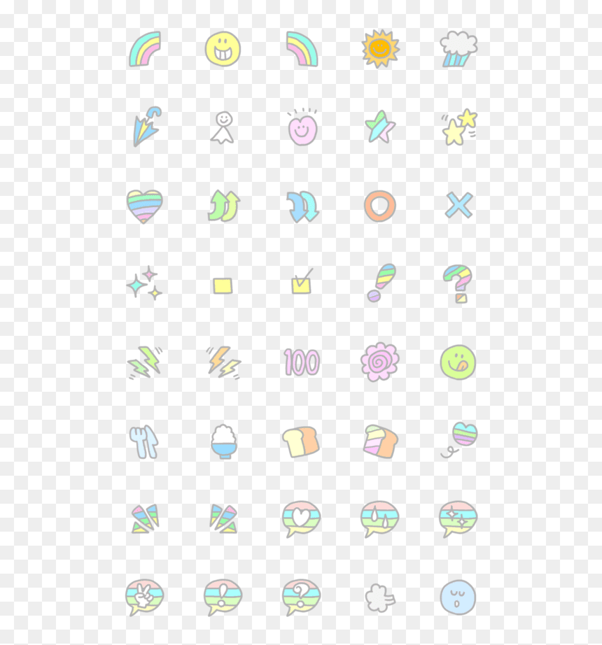 Line Minimal Emoji, HD Png Download - rainbow emoji png