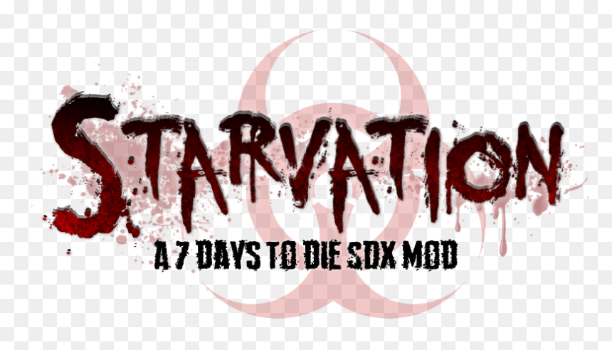 7 Days To Die Starvation Обвес , Png Download - Calligraphy, Transparent Png - 7 days to die png