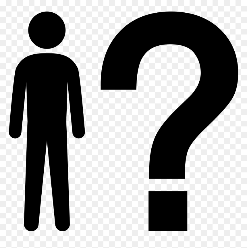 Transparent Man Standing Png - Silhouette Of Question Mark, Png Download - signo de interrogacion png