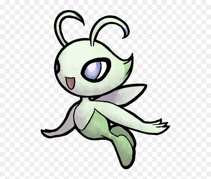 A Few Days Ago My Internet Went Out So Have A Celebi - Cartoon, HD Png Download - celebi png