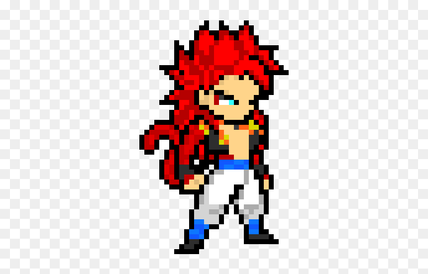 Gogeta Pixel Art, HD Png Download - gogeta png