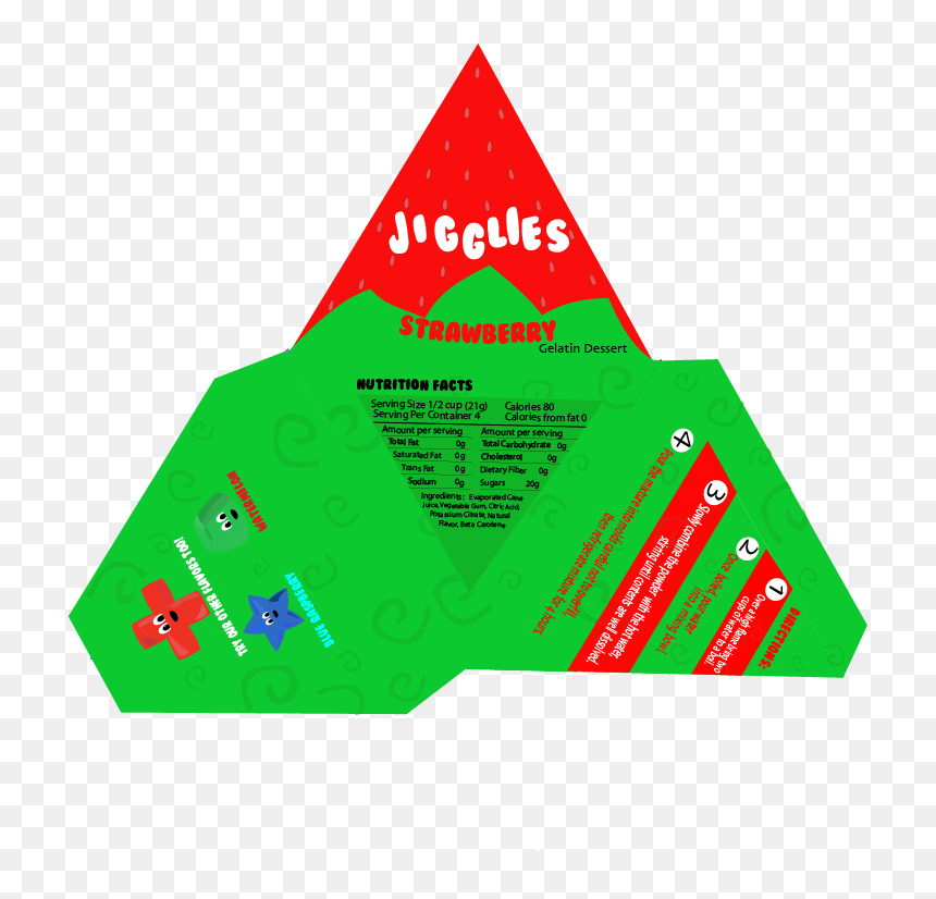 Package Design For A Jello Brand Designed For Kids - Triangle, HD Png Download - jello png