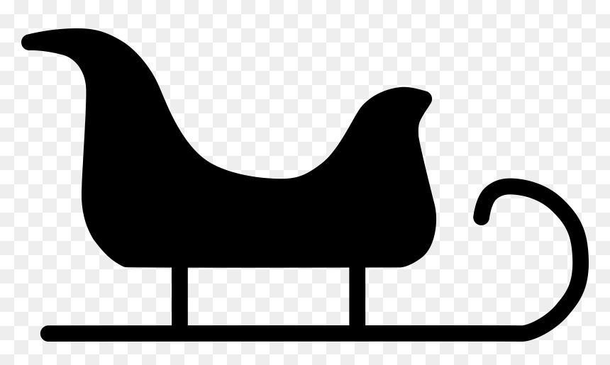 Sledding Drawing Christmas Sleigh - Sleigh Clipart Black And White, HD Png Download - sled png