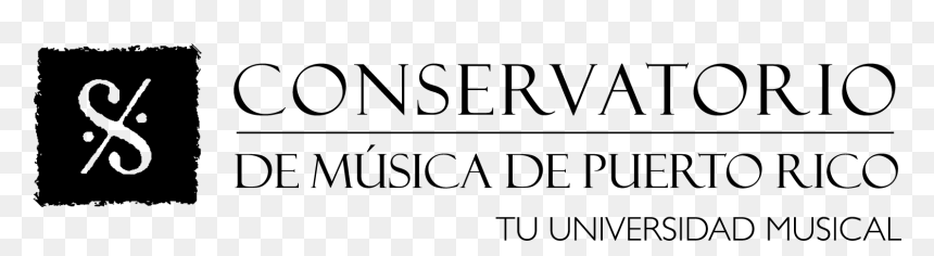 Logo Del Conservatorio De Música De Puerto Rico - Black-and-white, HD Png Download - musica png