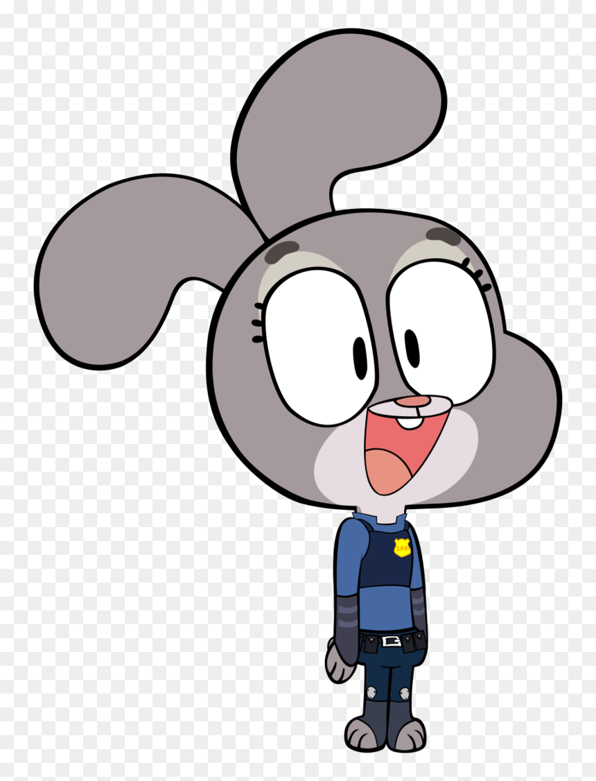 Judy Hopps Gumball Style By Megarainbowdash2000 - Amazing World Of Gumball Judy Hopps, HD Png Download - judy hopps png
