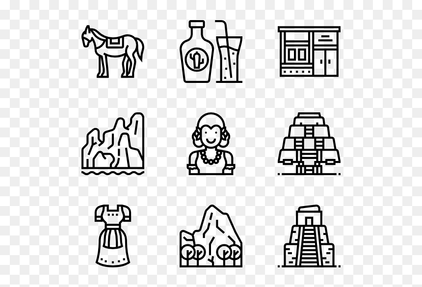 Farm Icons, HD Png Download - sombrero mexicano png