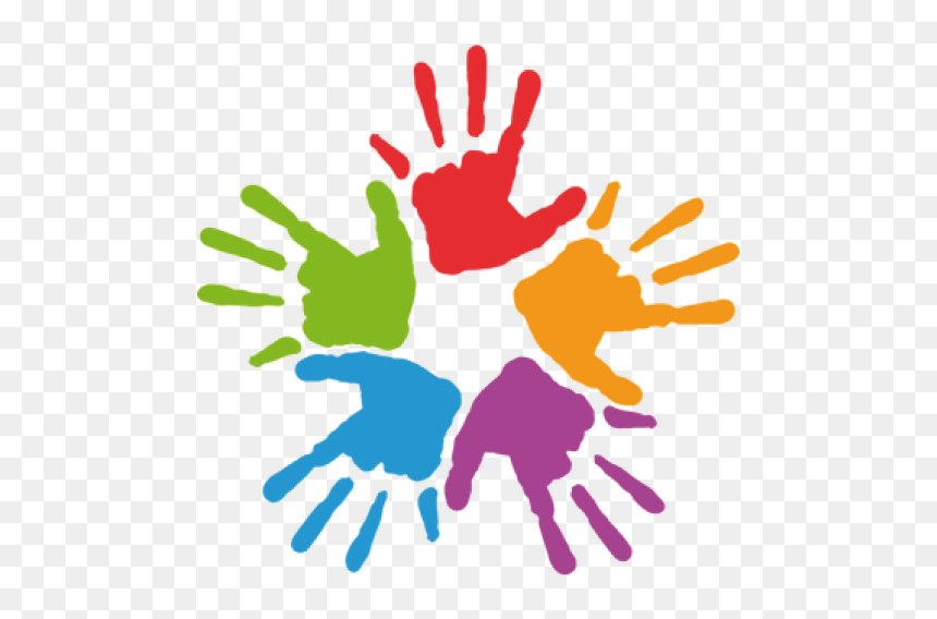 Colorful Hands Clipart Png, Transparent Png - manos png