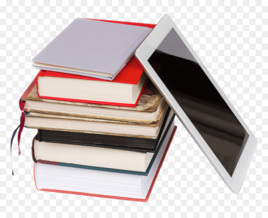 E-book Next To Pile Of Books Clip Arts - Modern Pile Of Books, HD Png Download - libros png
