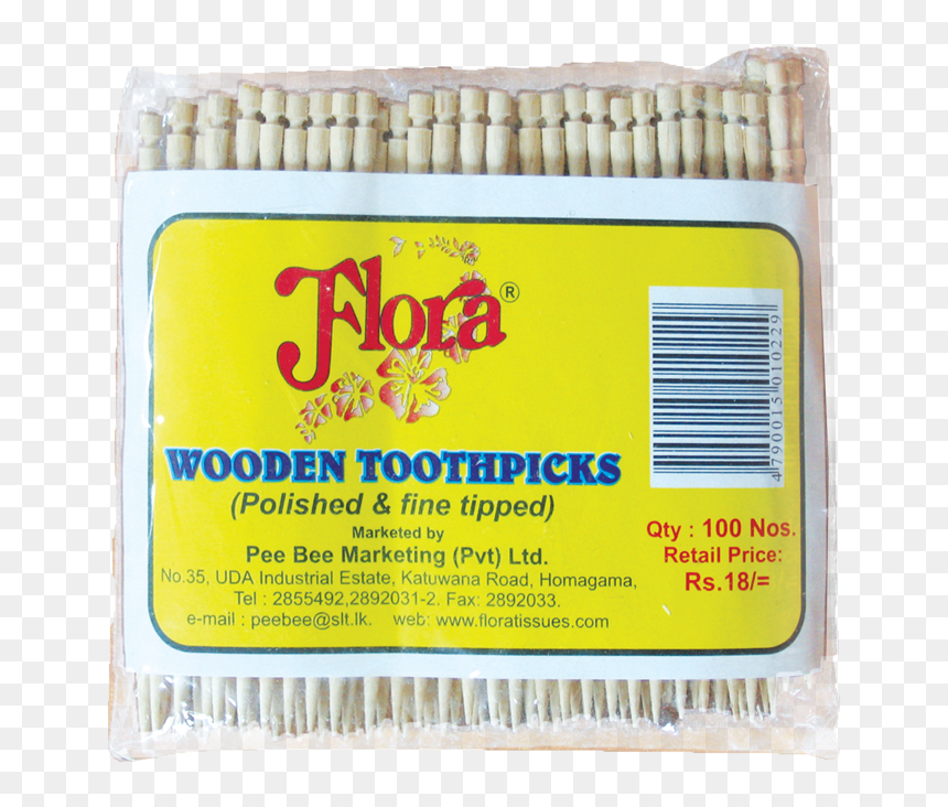 Flora Wooden Toothpick - Flora Tissue, HD Png Download - toothpick png