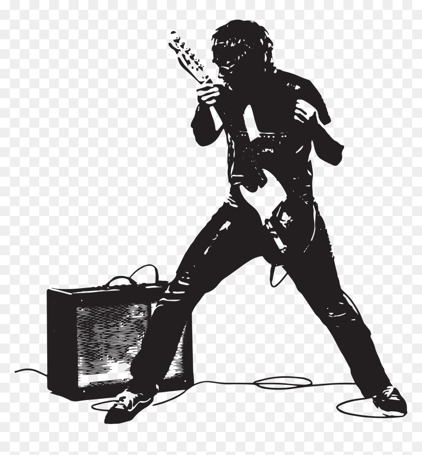 Jazz Guitarist Png - Rock Singer Png Silhouette, Transparent Png - musica png