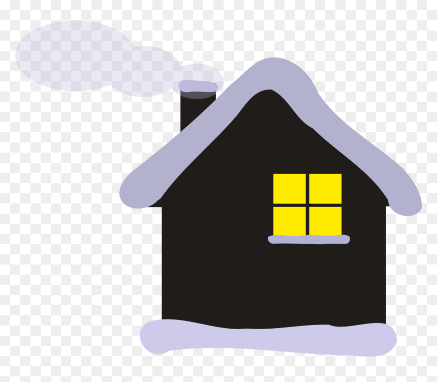 Winter Cottage Clip Arts - House In Winter Clipart, HD Png Download - cottage png