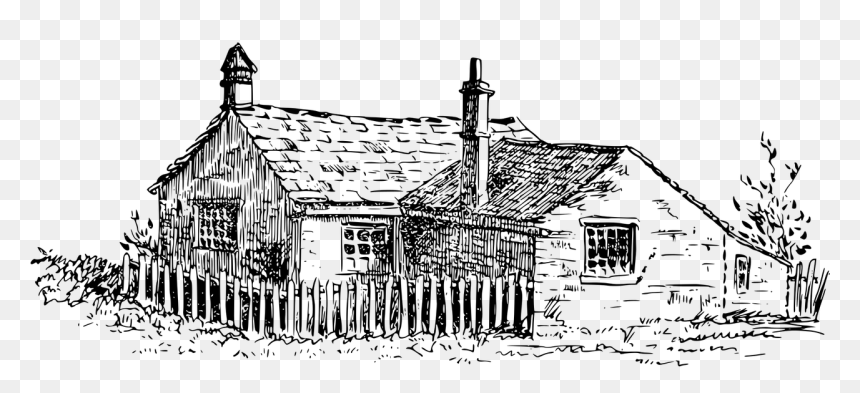 Quaint Clipart Black And White, HD Png Download - cottage png