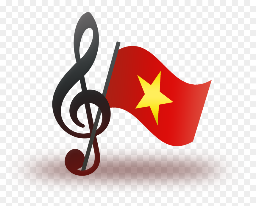 Vietnamese Music Logo Shadow - Treble Clef, HD Png Download - music.png