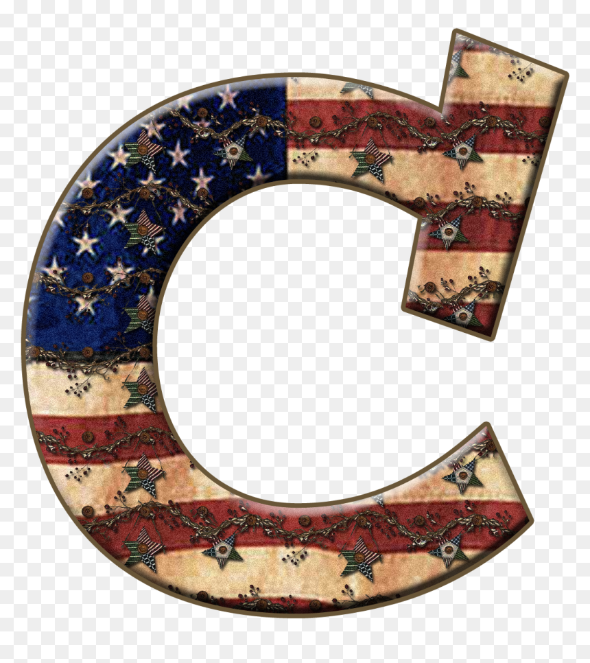Alfabeto Con Bandera De Usa Vieja - Transparent Clipart Letter G In A Circle, HD Png Download - bandera usa png