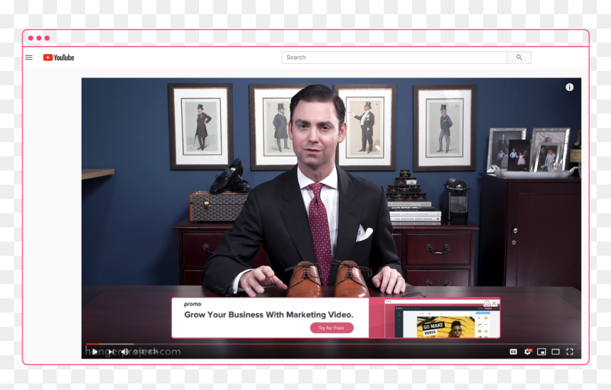 Youtube Overlay Ad - Businessperson, HD Png Download - youtube .png