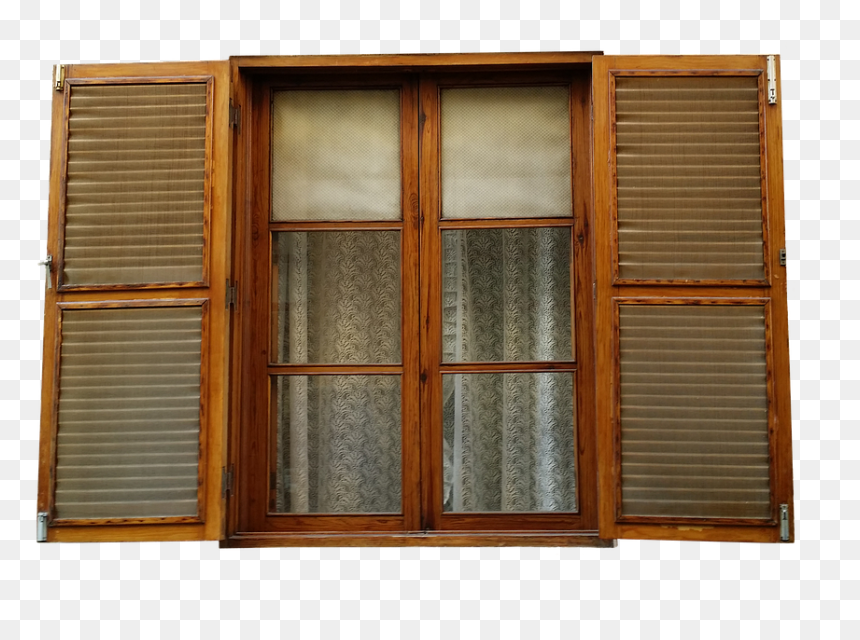 Wood Window Frames, HD Png Download - open window png
