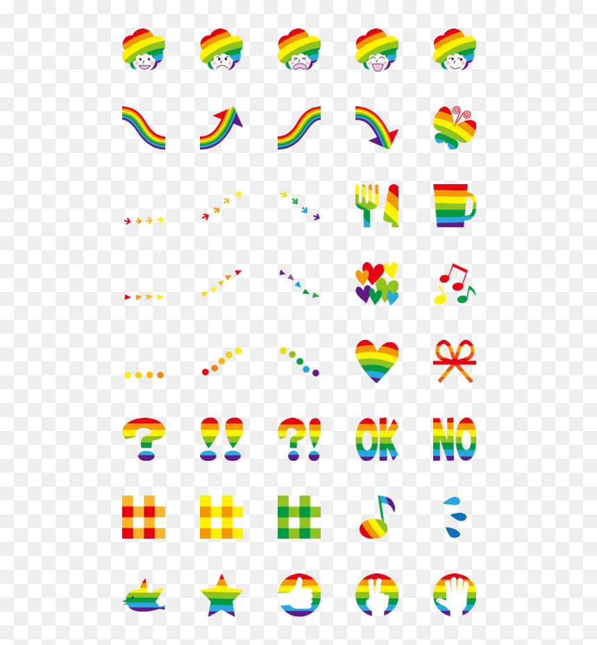 Clip Art, HD Png Download - rainbow emoji png