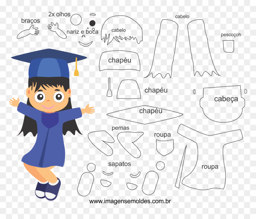 Molde De Boneca De Formatura De Eva , Png Download - Molde Eva Formatura, Transparent Png - formatura png