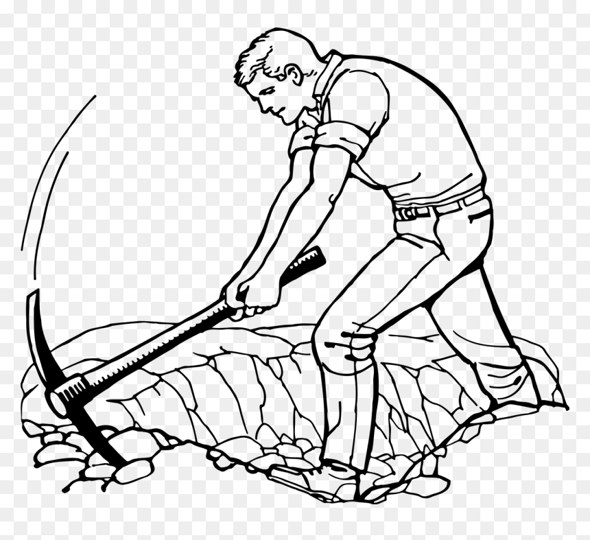 Man With Pickaxe Png, Transparent Png - pickaxe png