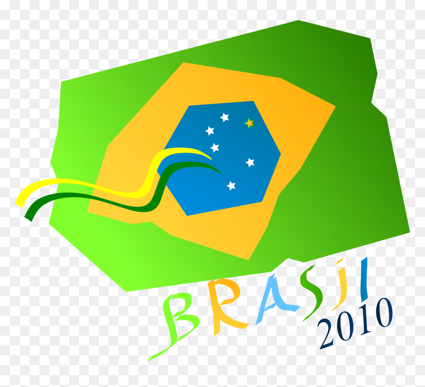 Brasil Na Copa 2010 Clip Arts - Clip Art, HD Png Download - bandeira brasil png