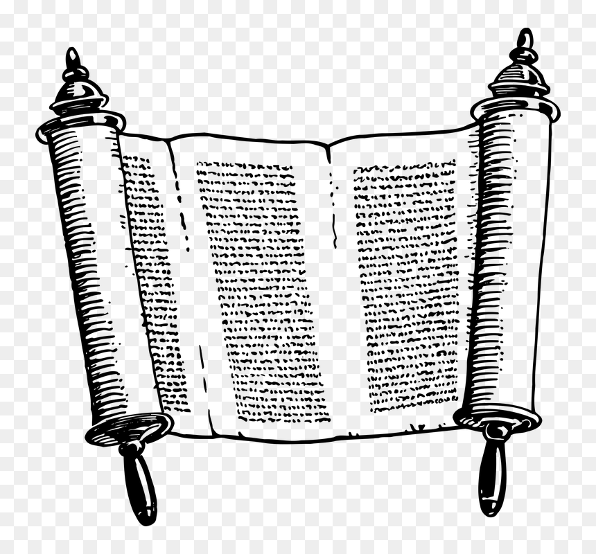 Torah Black And White, HD Png Download - pergamino png