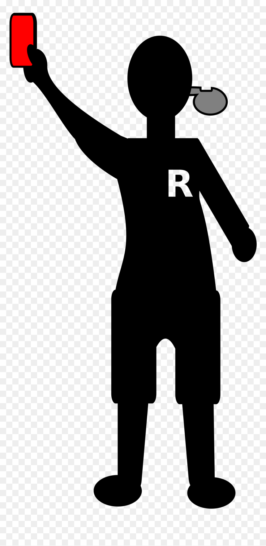 Referee Clip Arts - Referee Holding Yellow Card Vector, HD Png Download - referee png