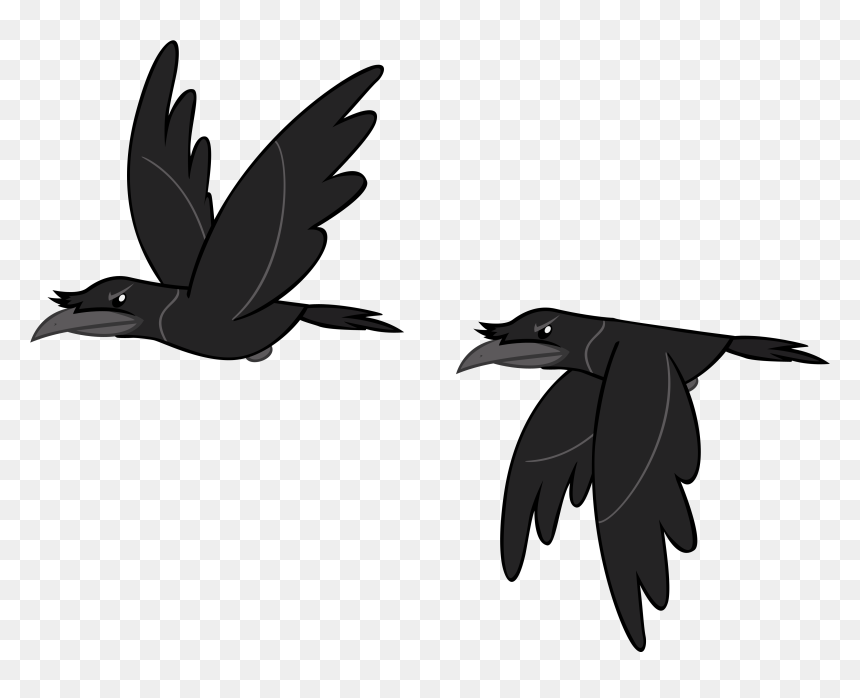 Andoanimalia, Bird, Crow, Duo, Family Appreciation - Crows, HD Png Download - crows png