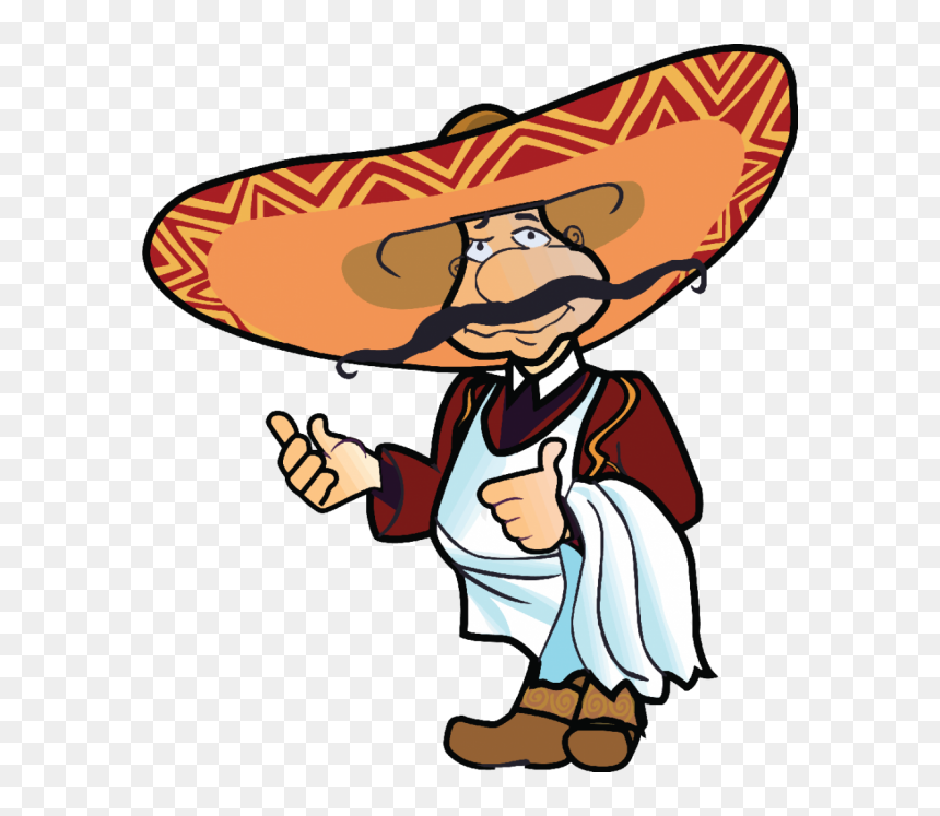 Mexican-man - Cartoon, HD Png Download - sombrero mexicano png
