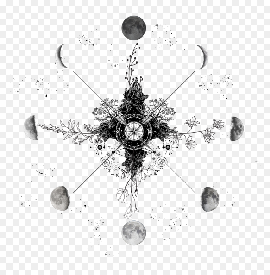 Illustration, HD Png Download - moon phases png