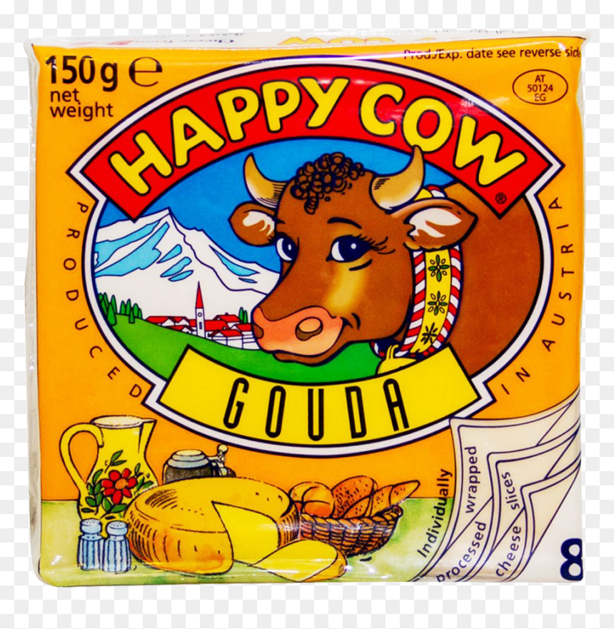 Happy Cow Gouda Cheese Slice 150 Gm - Happy Cow Mozzarella Cheese, HD Png Download - cheese slice png
