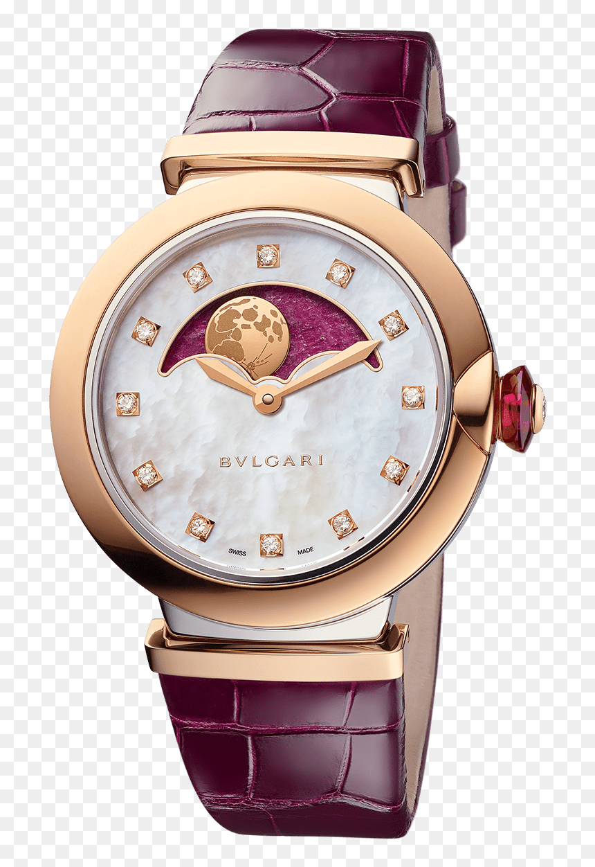 Bvlgari Moonphase Watch, HD Png Download - moon phases png