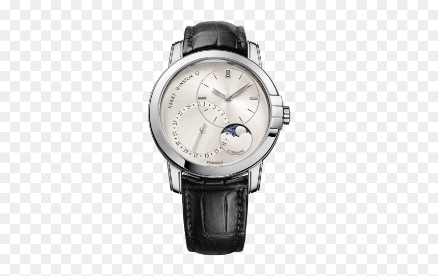 Midnight Date Moon Phase Automatic 42mm - Harry Winston Midnight Date, HD Png Download - moon phases png