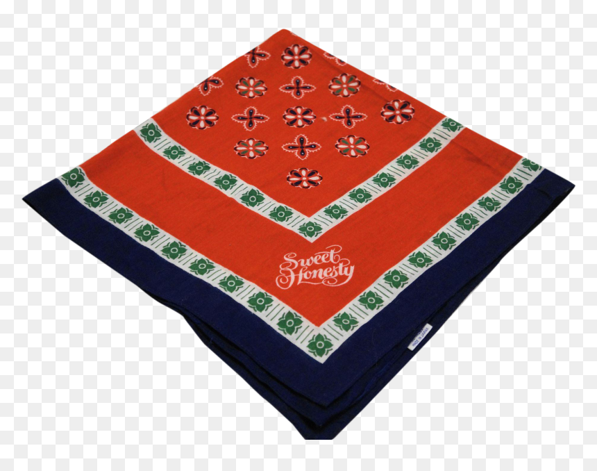 Avon Sweet Honesty Bandana Scarf Red Blue 1970s Japan - Patchwork, HD Png Download - blue bandana png