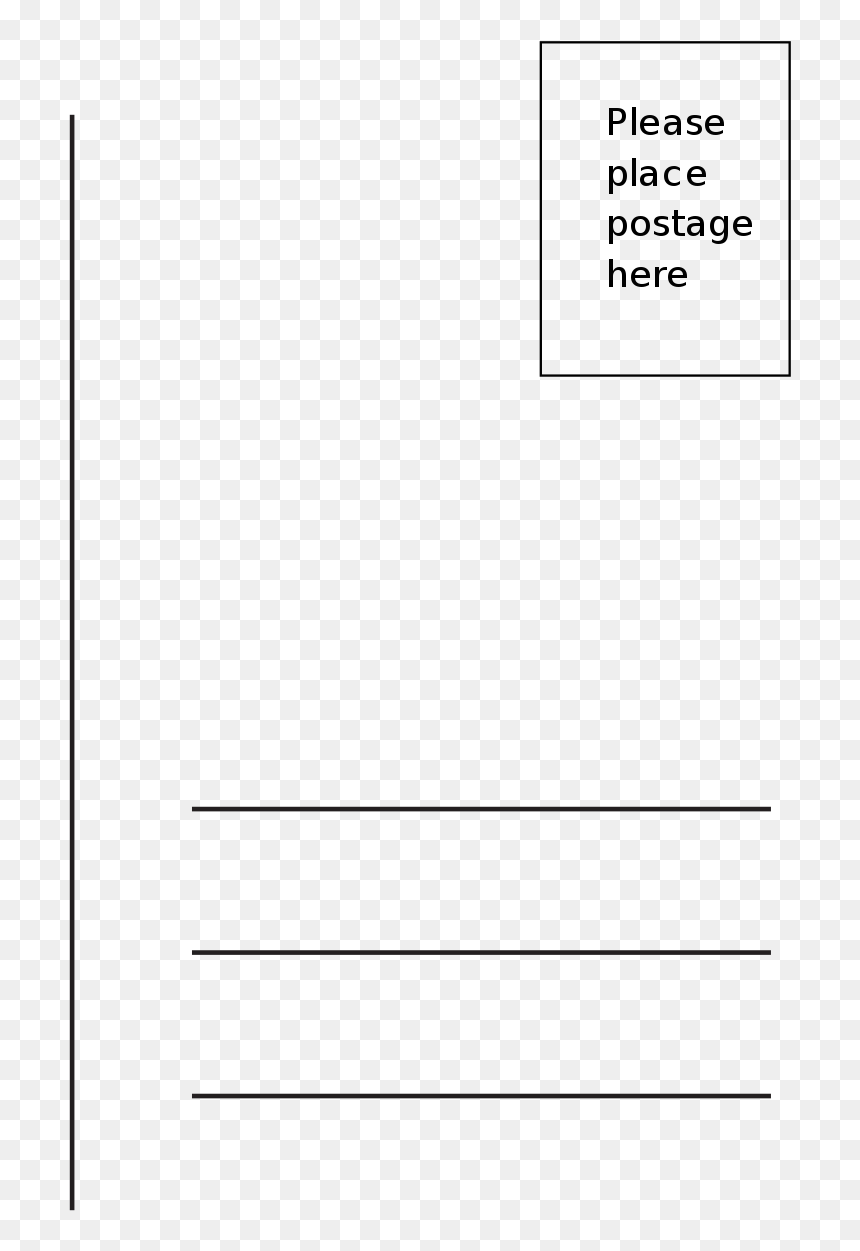Transparent Templates Postcard, Picture - Paper, HD Png Download - postcard png