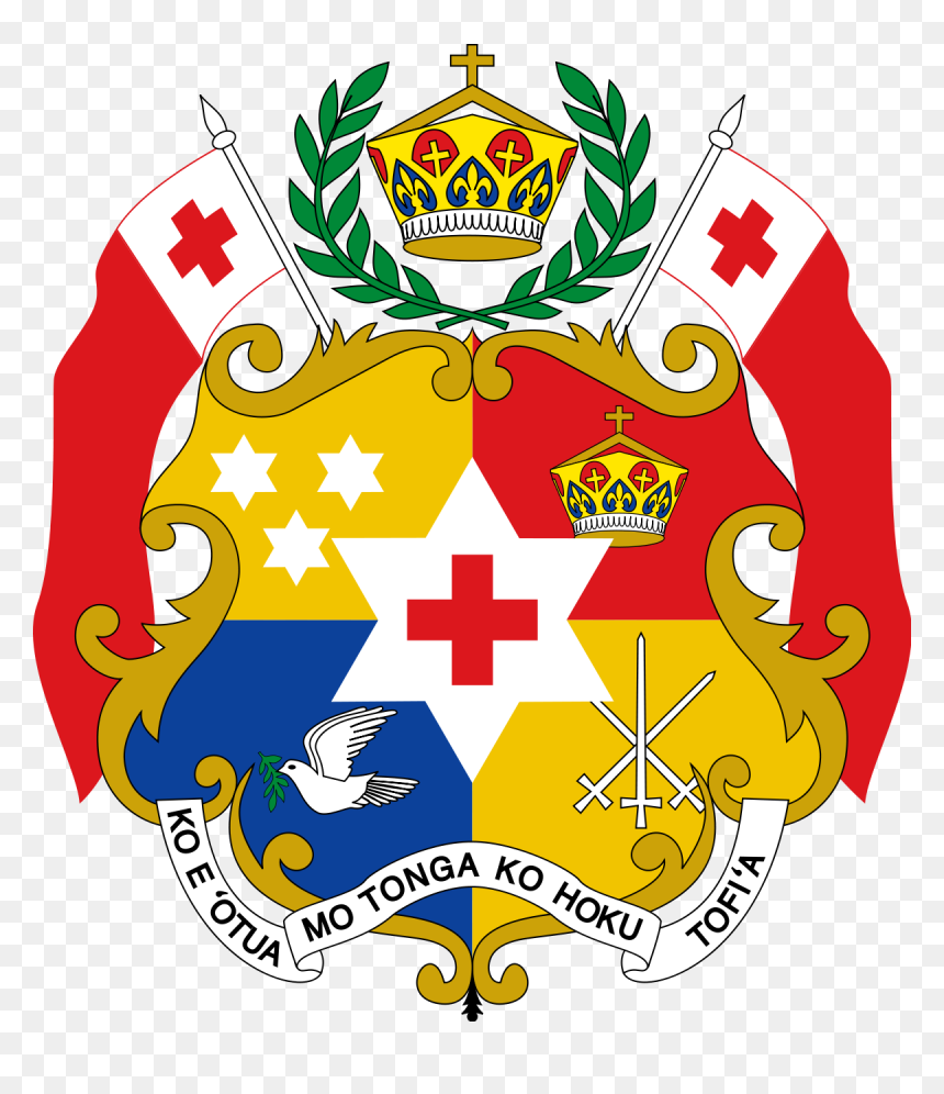 Coat Of Arms With Two Swords Crossing Png - Tongan Coat Of Arms, Transparent Png - ko png
