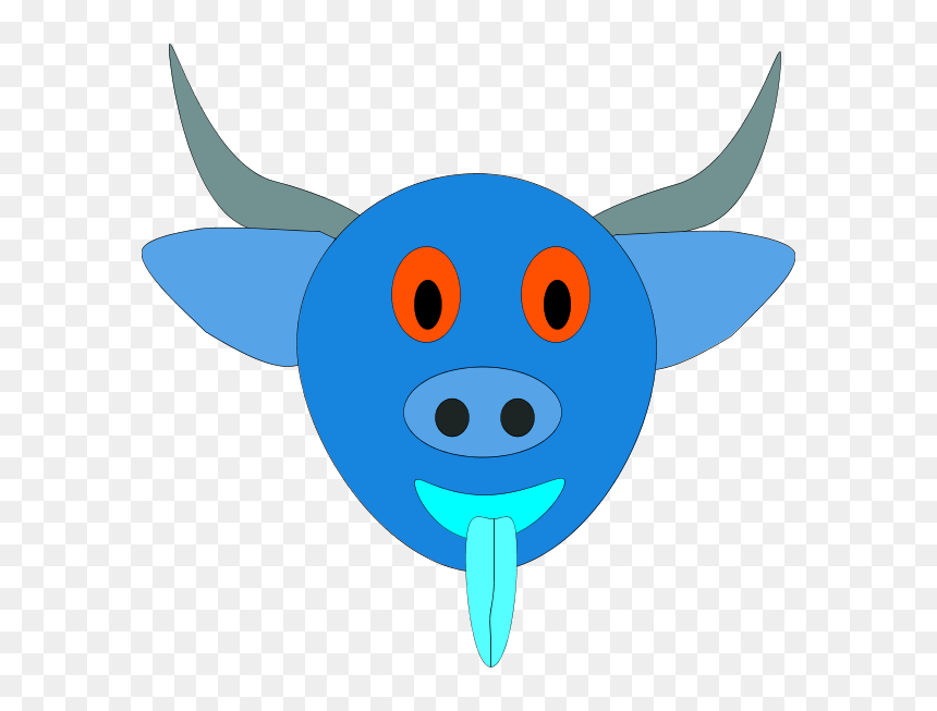 Cartoon Bull Face, HD Png Download - bull head png