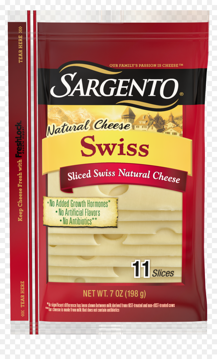 Sargento® Sliced Swiss Natural Cheese"
 Class="img - Mozzarella Cheese Slices, HD Png Download - cheese slice png