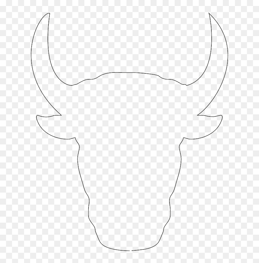 Silueta De Cabeza De Toro, HD Png Download - bull head png