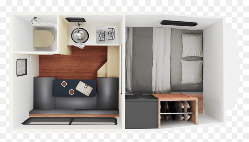 Rv Rental Rv Interior Truck Camper Rental 1 - T17 Camper, HD Png Download - rv png
