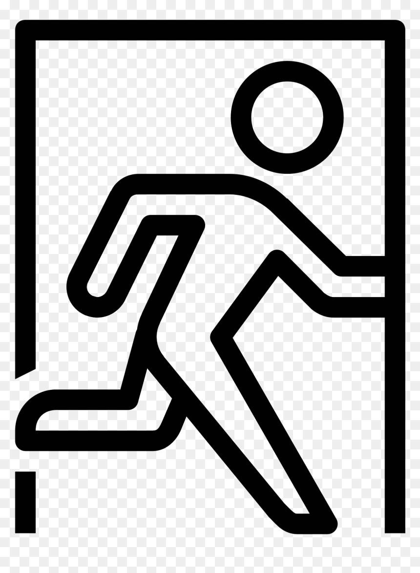 Exit Sign Icon - Icon, HD Png Download - exit sign png