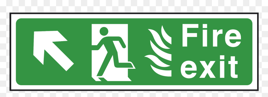 Nhs Fire Exit Sign Up Left"
 Title="nhs Fire Exit Sign - Fire Exit Signs, HD Png Download - exit sign png
