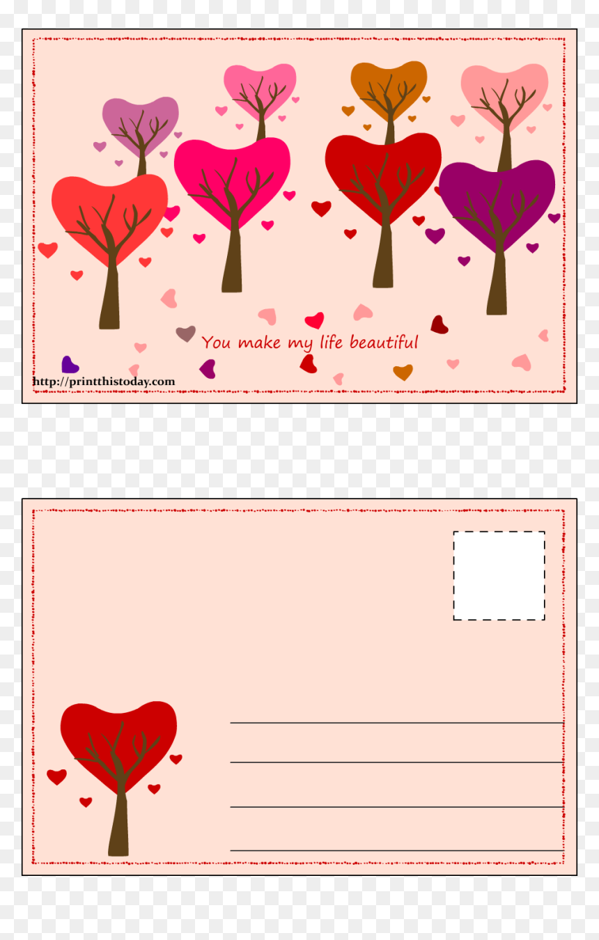 Free Love You Make My Life - Make A Beautiful Postcard, HD Png Download - postcard png