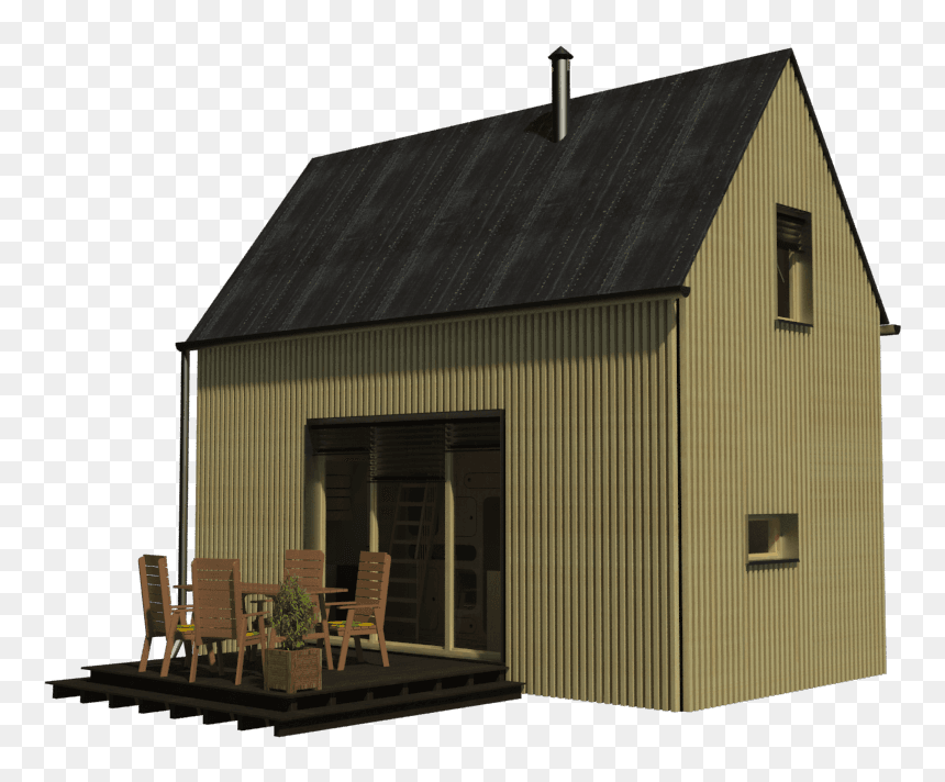 Simple And Easy To Build Cottage Sandra, Pin-up Houses - House Plan, HD Png Download - cottage png