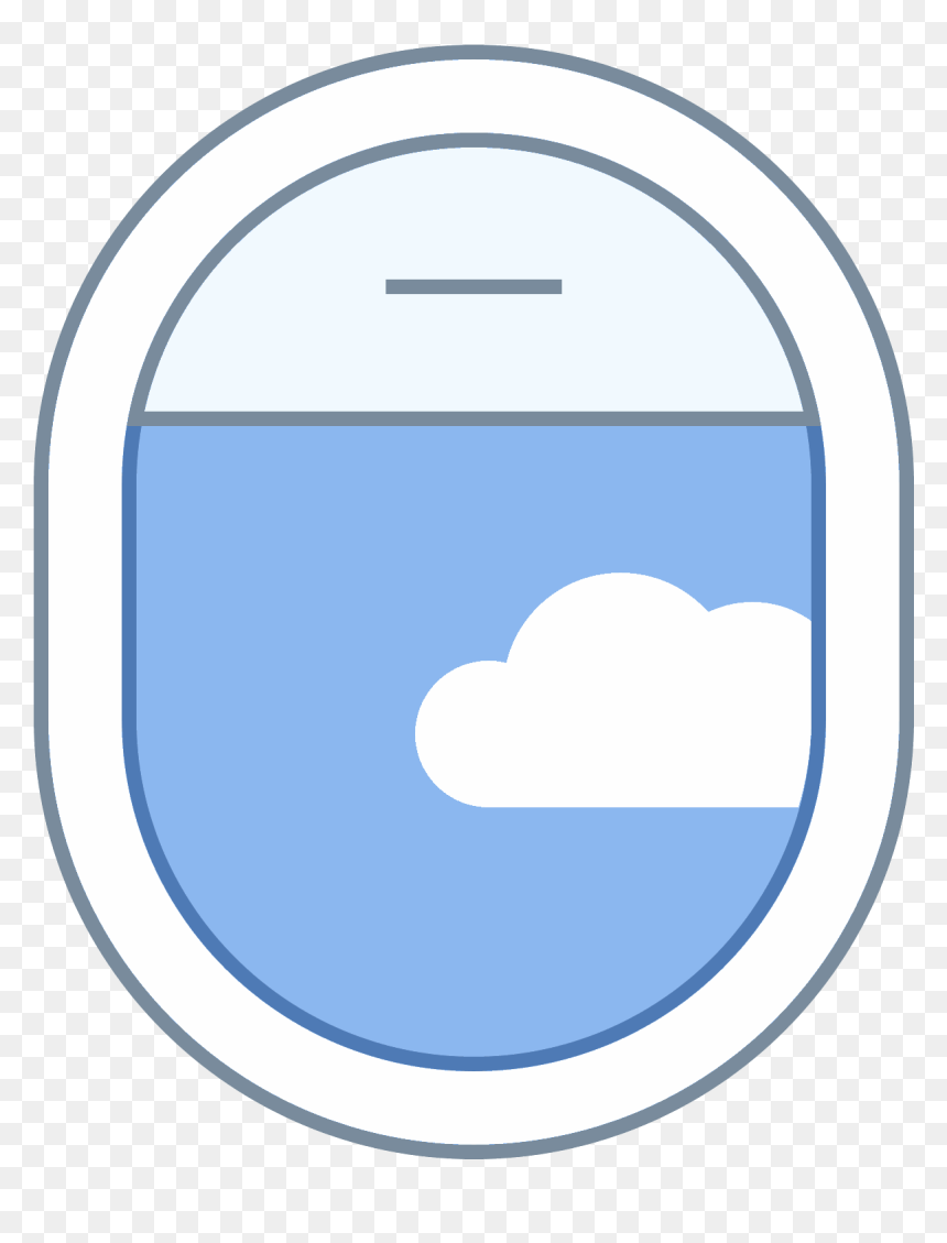 Airplane Window Open Icon - Circle, HD Png Download - open window png