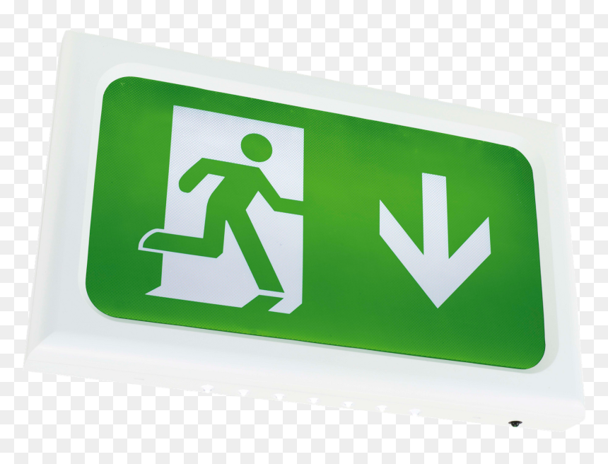 Transparent Anaconda Png - Fire Exit Arrow Down Sign, Png Download - exit sign png